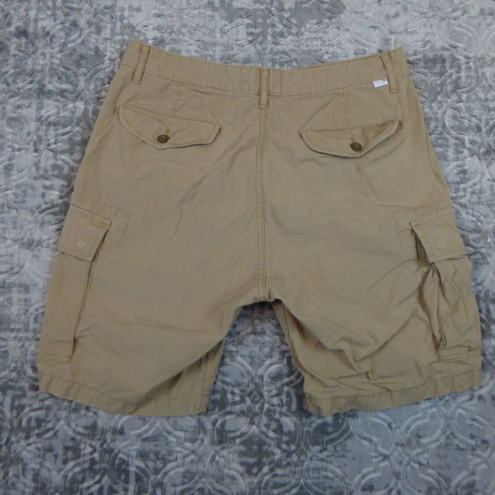 Levis Shorts Mens 33 Beige Cargo Baggy Skater Pockets Outdoor Hiking Ripstop - Picture 4 of 13
